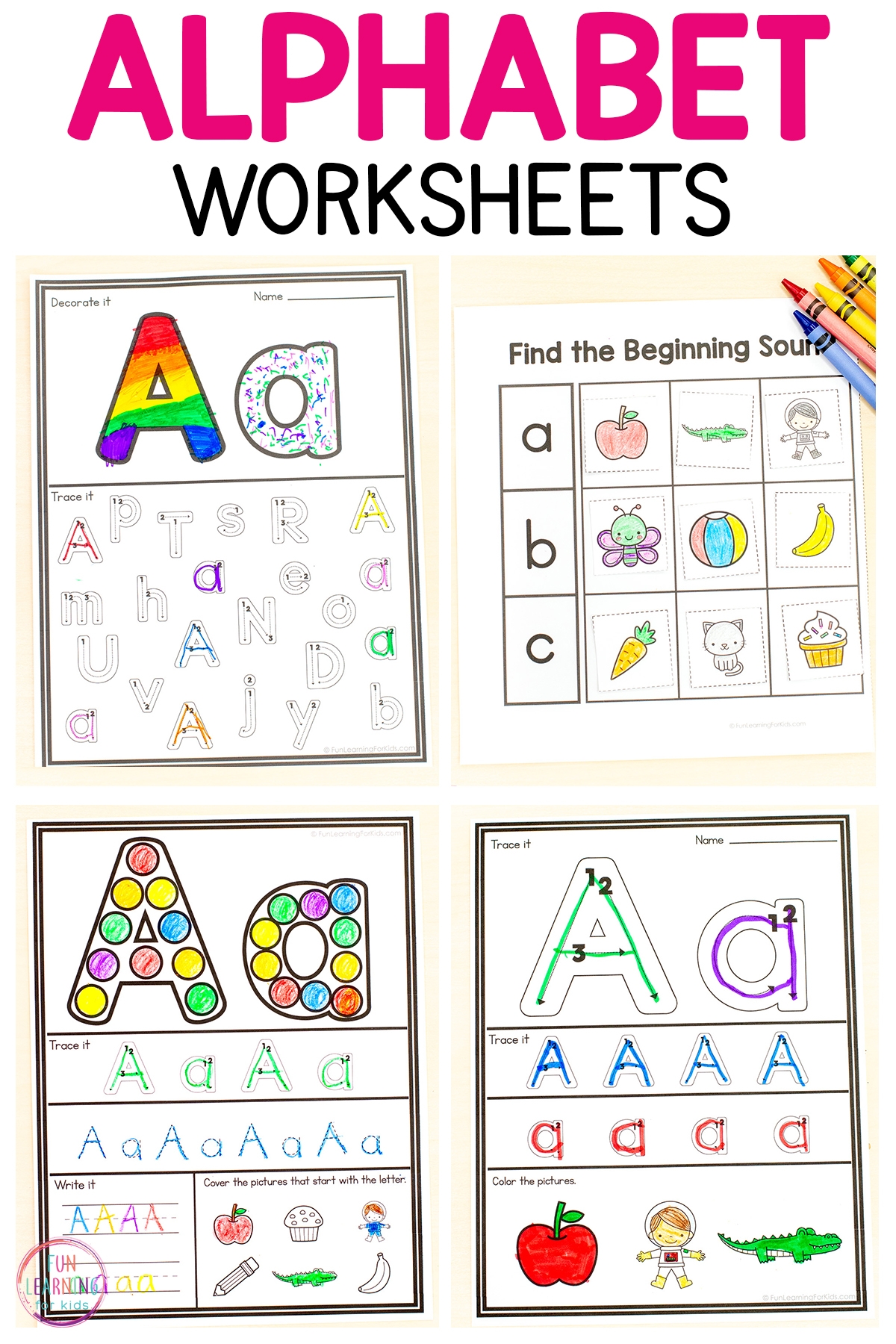 preschool alphabet worksheets