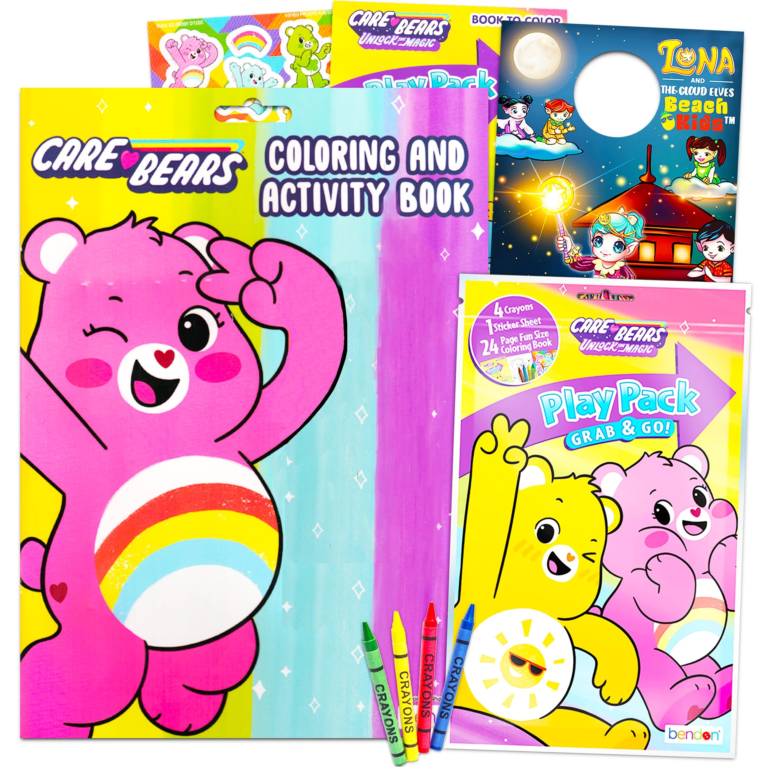 Amazon Bendon Publishing Care Bears Activity Book Set Care Bears Coloring Book Bundle Care Bears Activity Set Featuring Care Bears Stickers Care Bears Games Care Bear Puzzles And More Toys