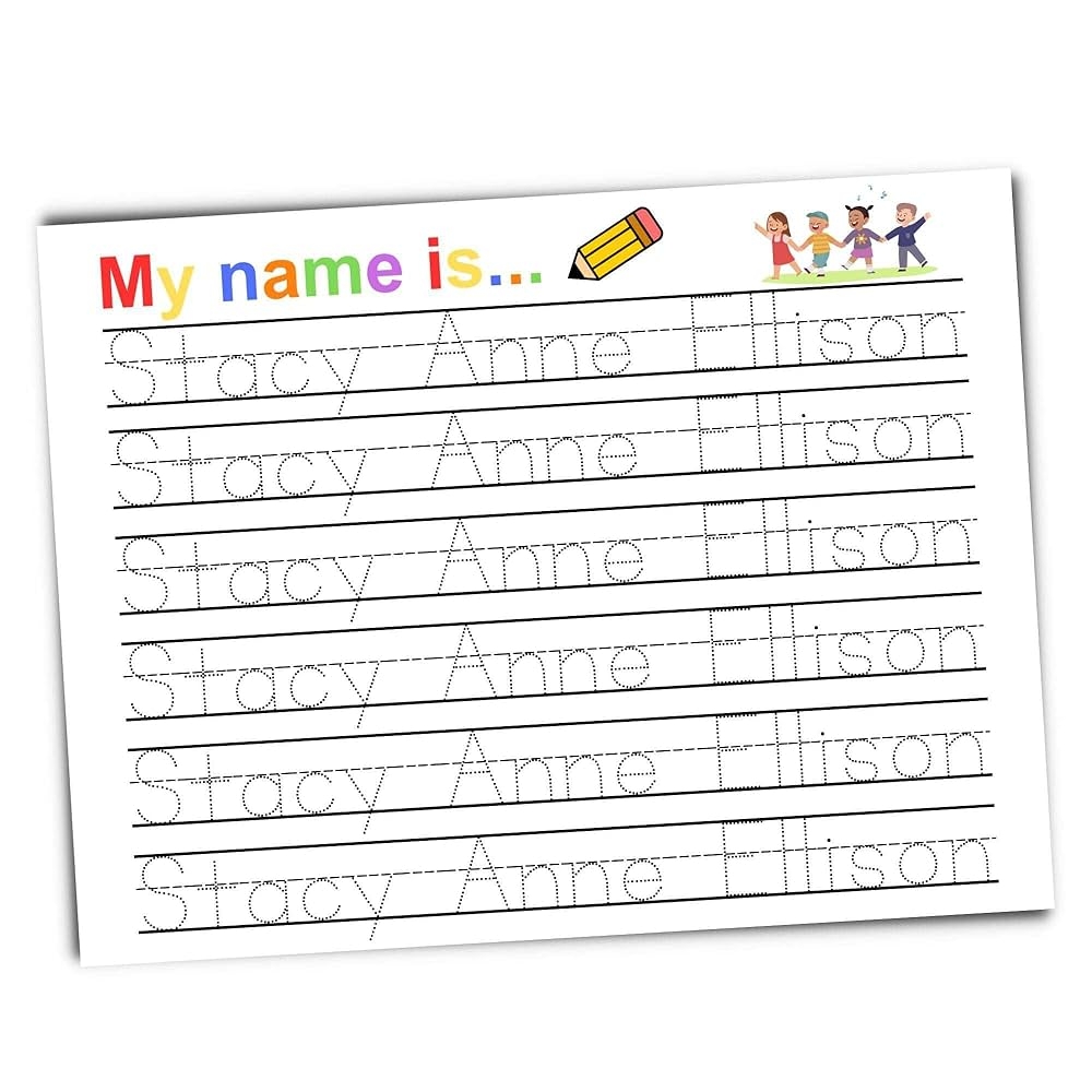 Amazon Personalized Name Tracing Worksheets Handwriting Practice