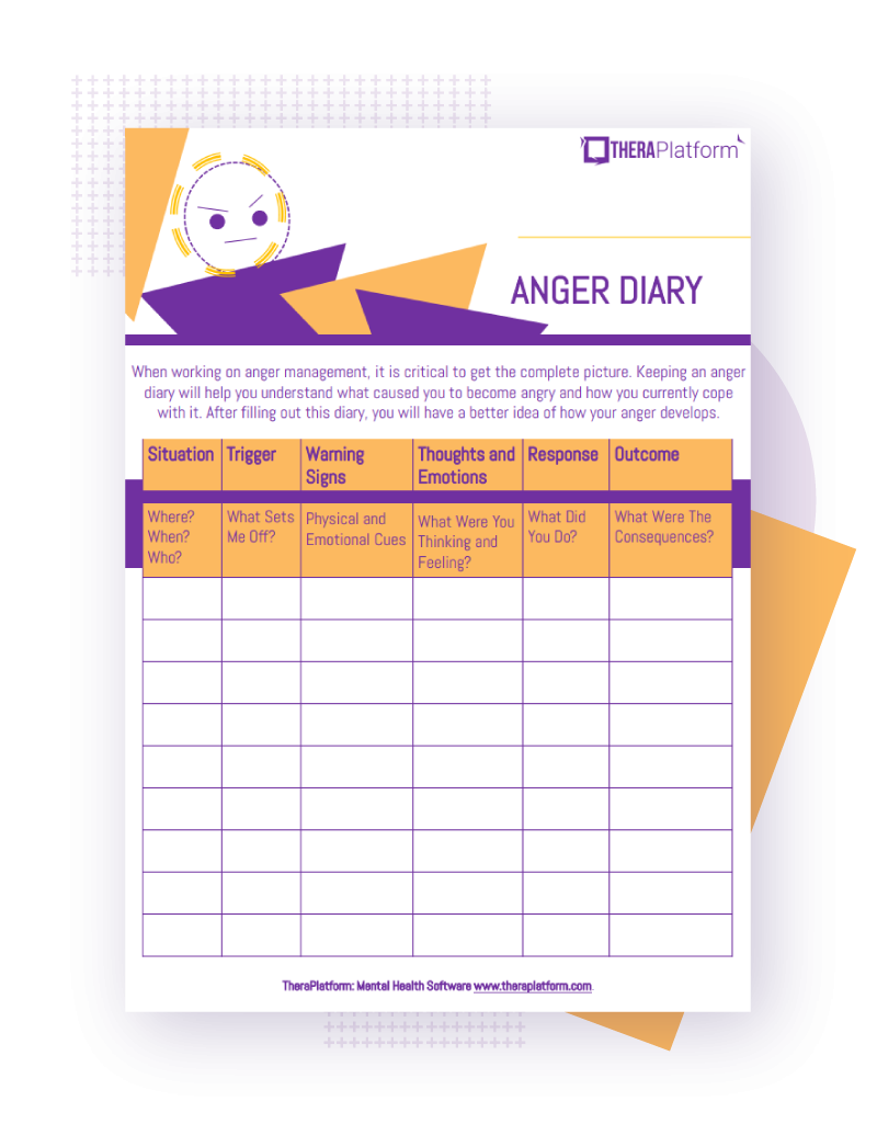 anger management worksheets