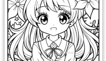 Anime Coloring Pages Free PDF Printables Simply Love Coloring