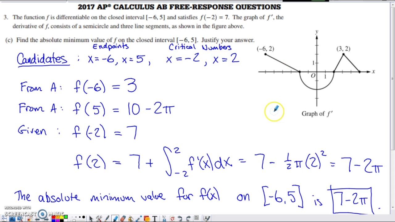 ap calculus frq worksheet with solutions pdf