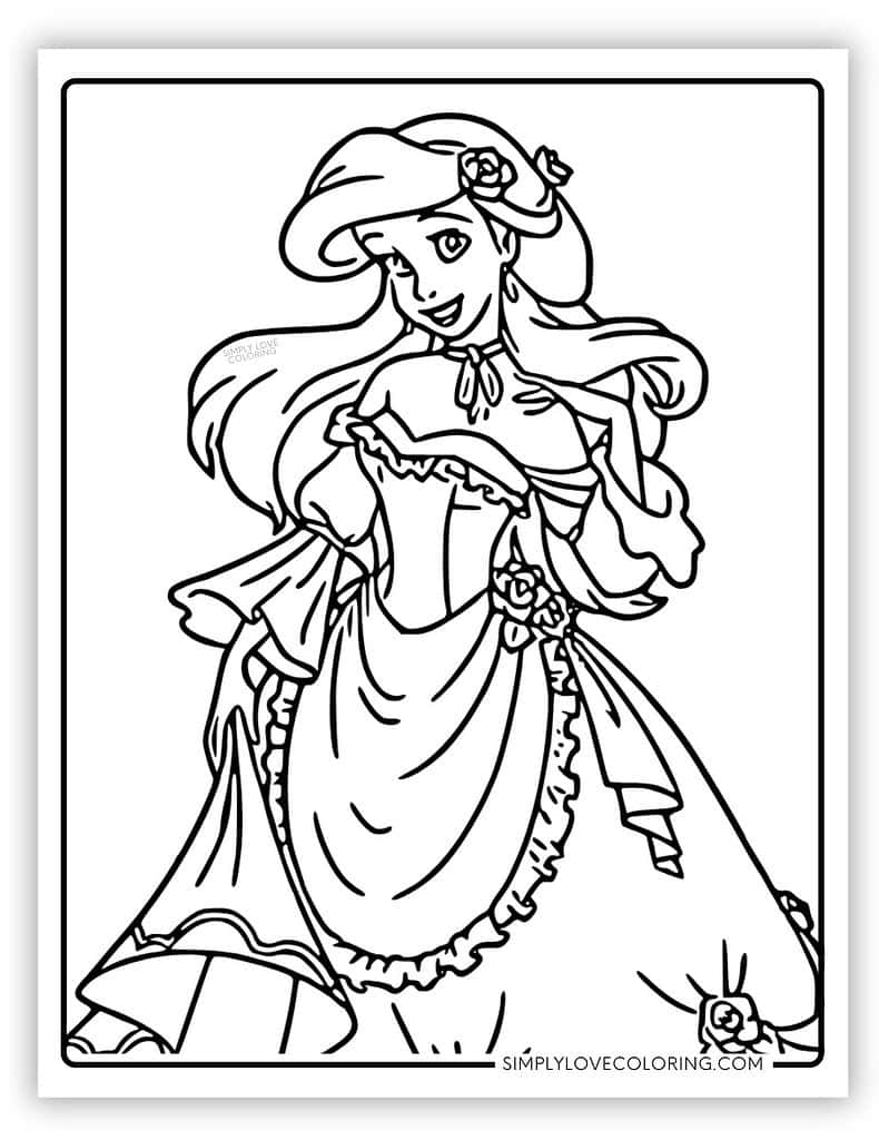 Ariel Coloring Pages Free PDF Printables Simply Love Coloring