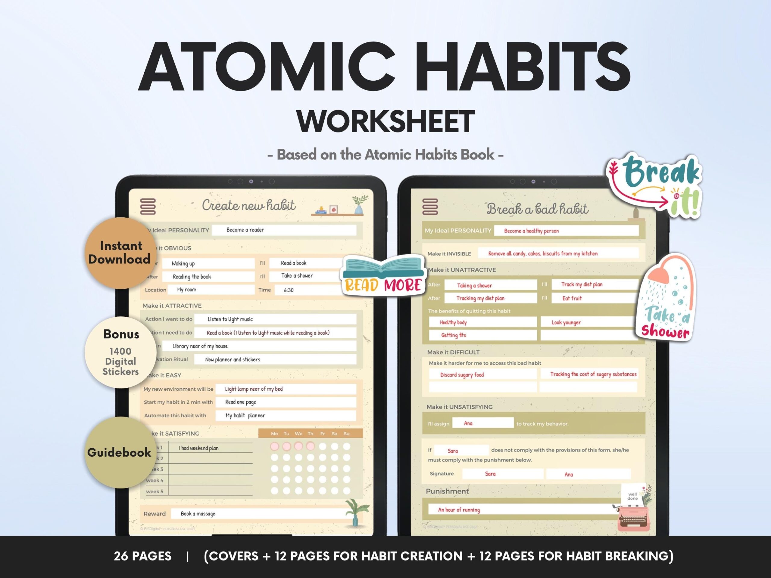 atomic habits worksheets