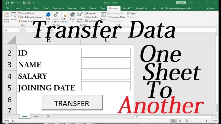 Automatically Transfer Data From One Sheet To Another In Excel YouTube