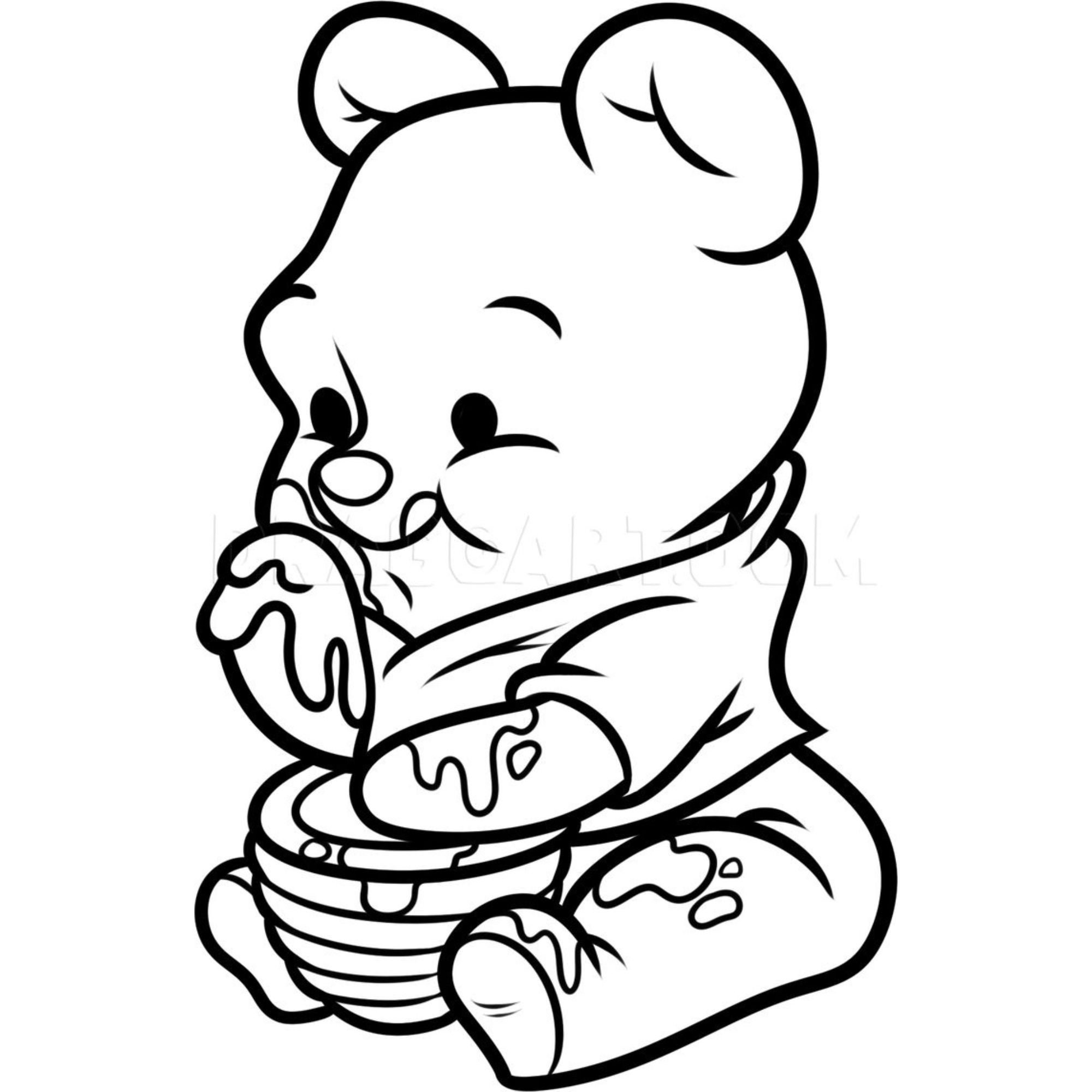 Baby Winnie The Pooh Coloring Pages Instant Download 22 Pages Etsy