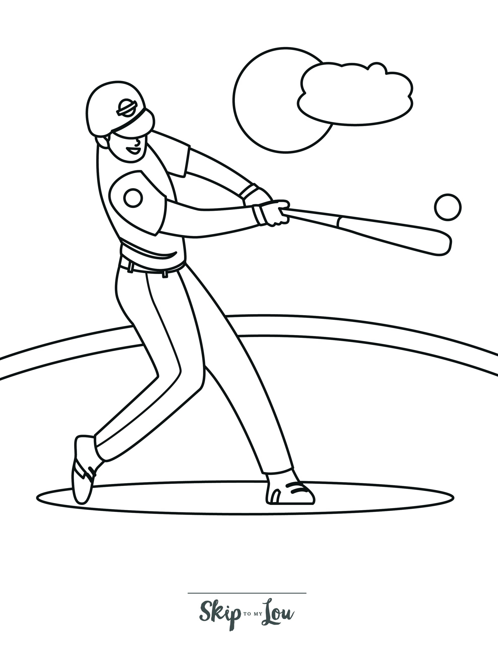 Baseball Coloring Pages Free Printables For Kids Skip To My Lou