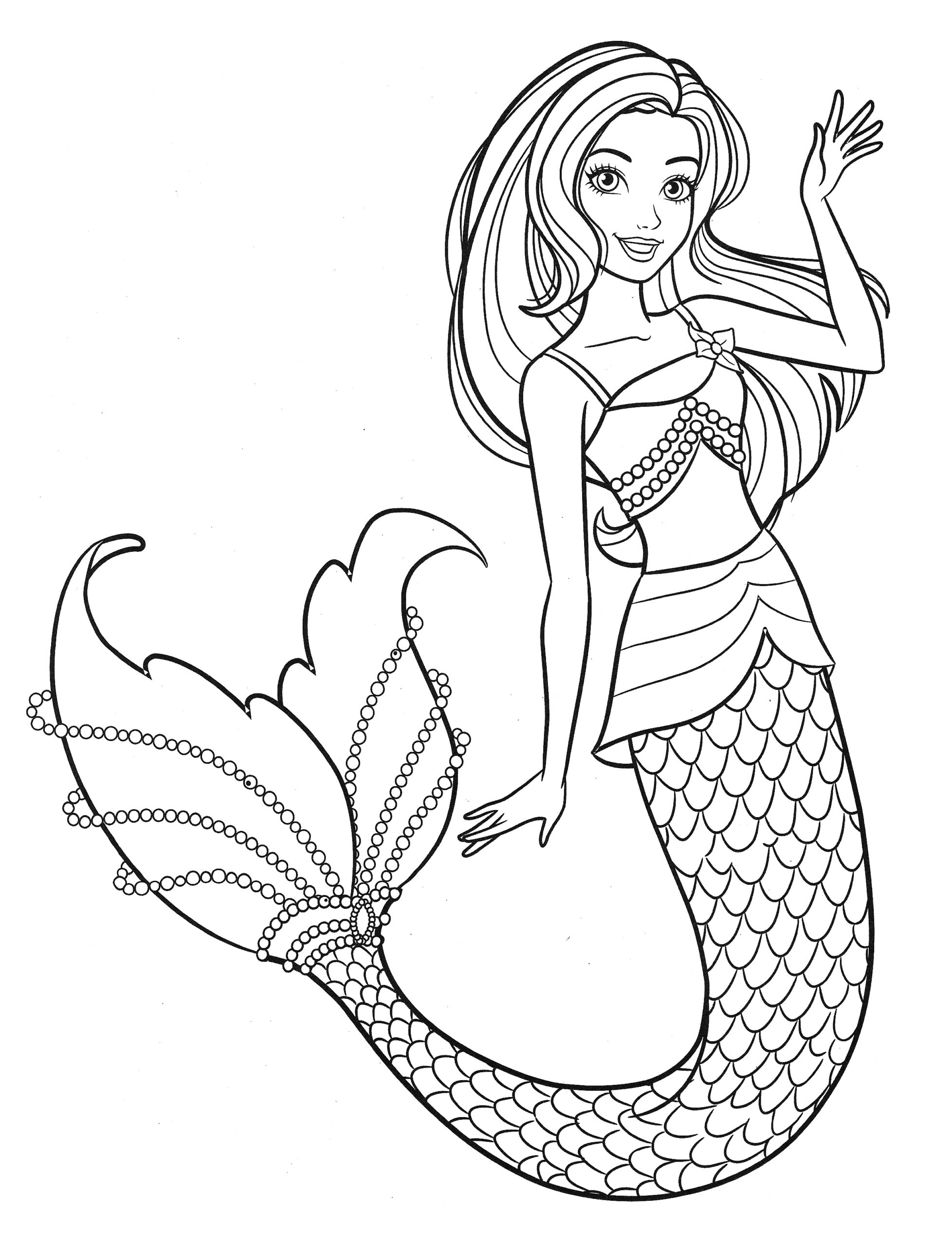 mermaid coloring pages