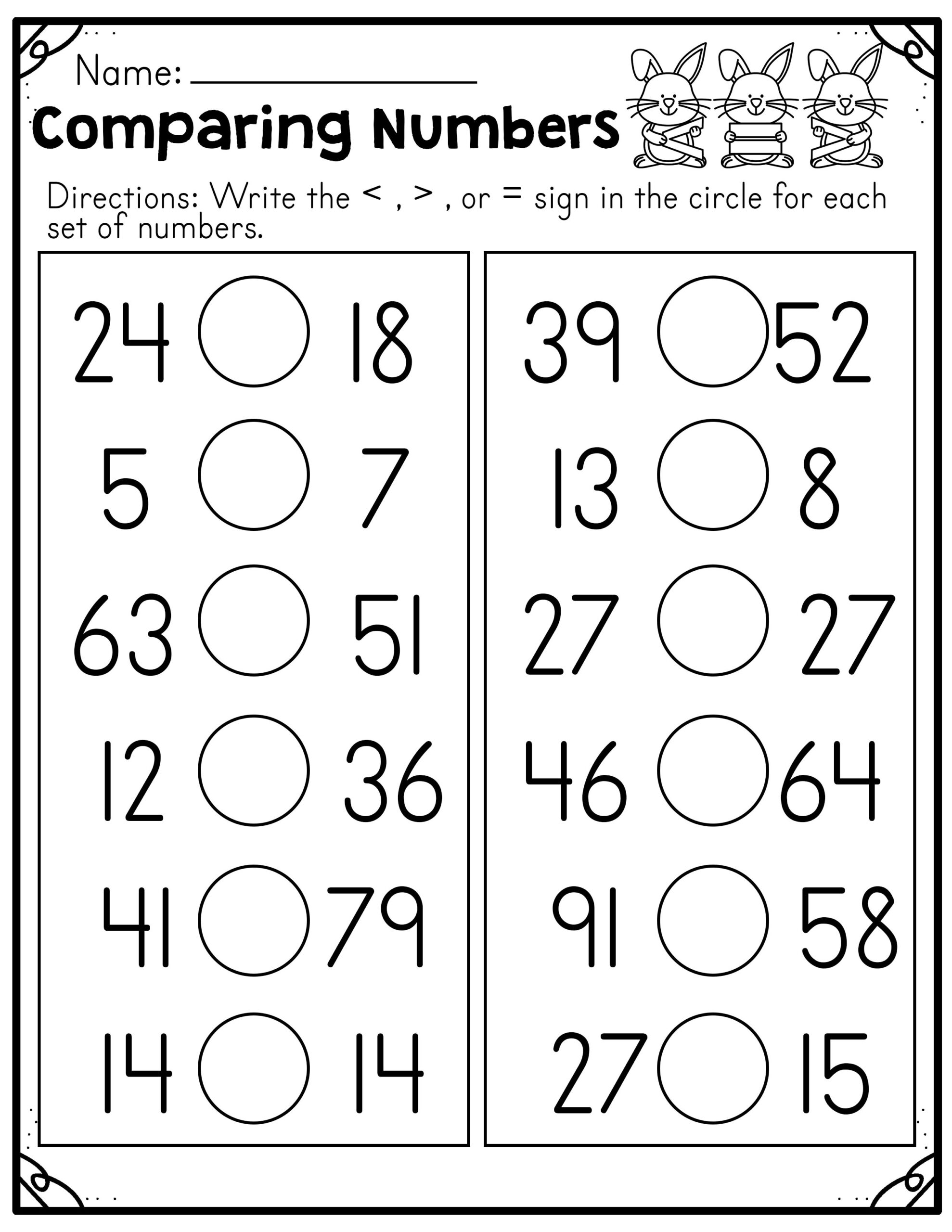 comparing sets kindergarten worksheets free