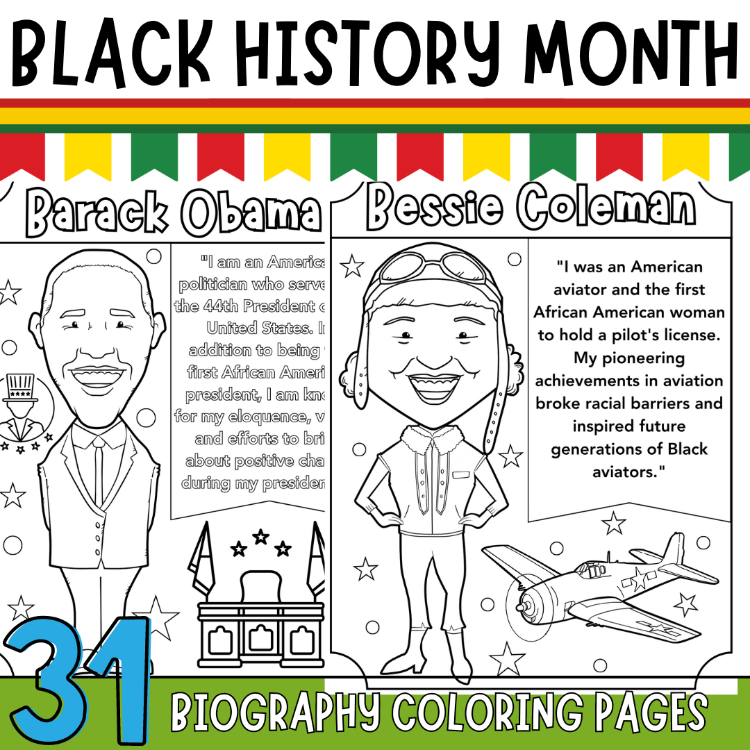 black history month coloring pages