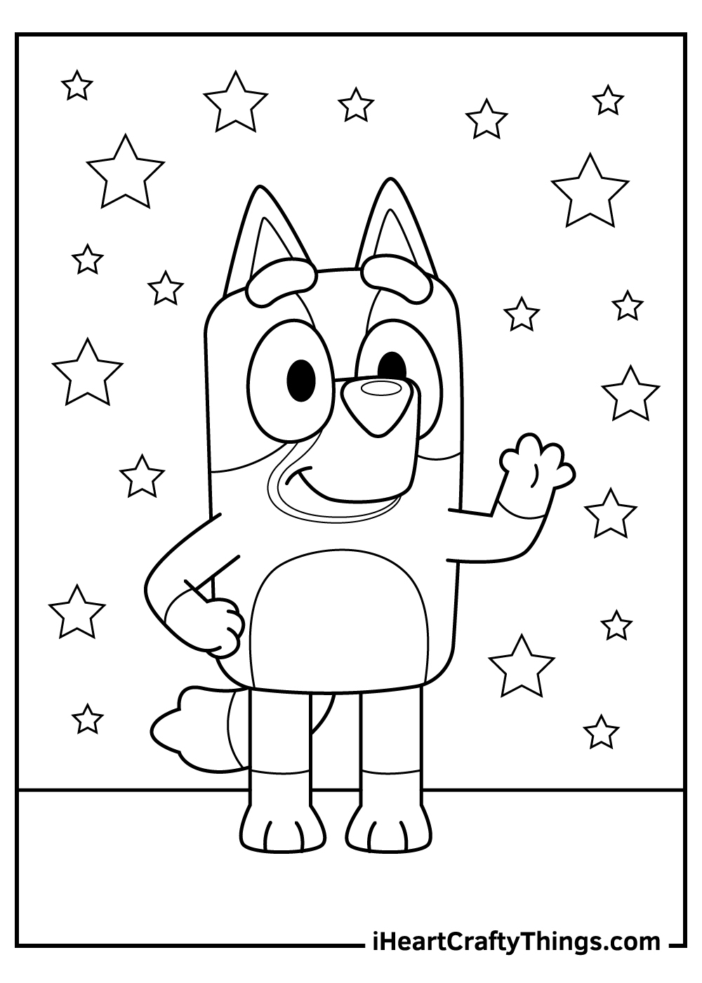 bluey coloring page