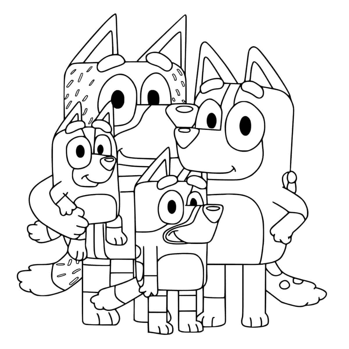 Bluey Coloring Pages For Free Artsy Pretty Colors