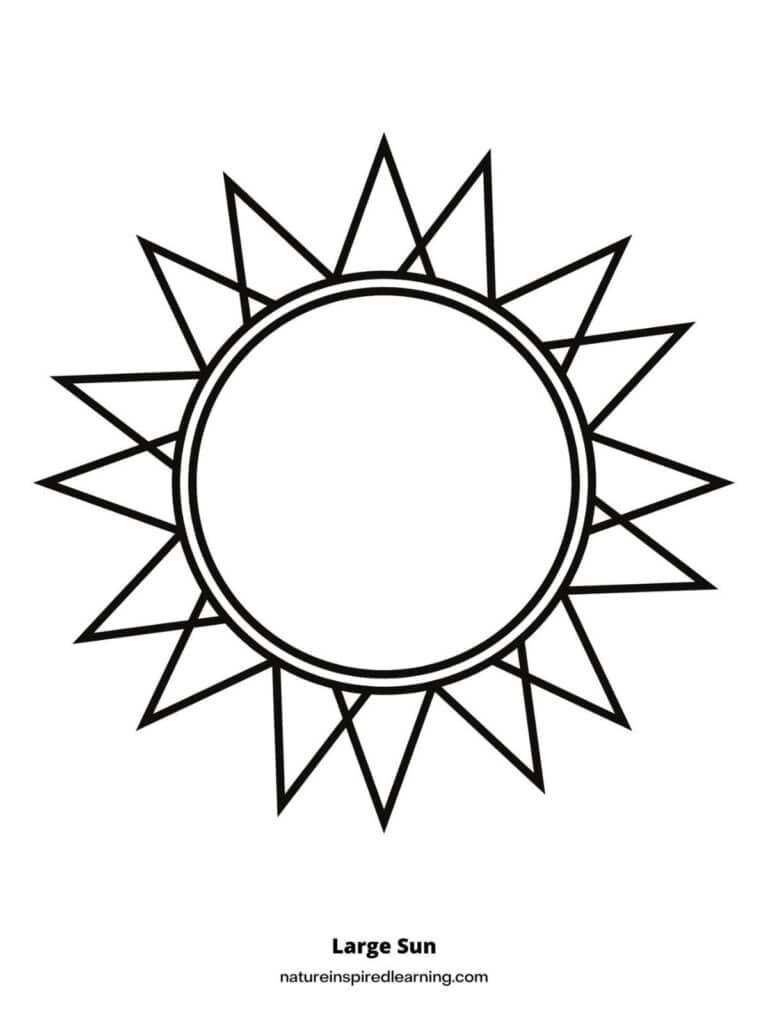 sun coloring page