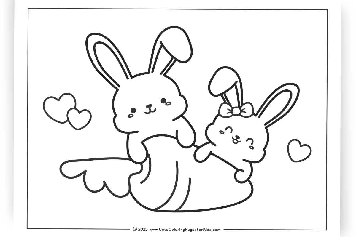 bunny rabbit coloring pages