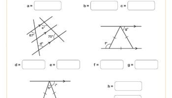 Calculating Angles On Parallel Lines With Transversals C Worksheet Fun And Engaging 8th Grade PDF Worksheets