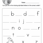 Can You Put The Alphabet In Order Free Printable Worksheet 