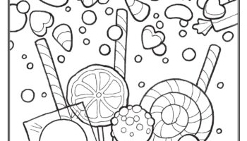 Candy Coloring Page Young Rembrandts Shop