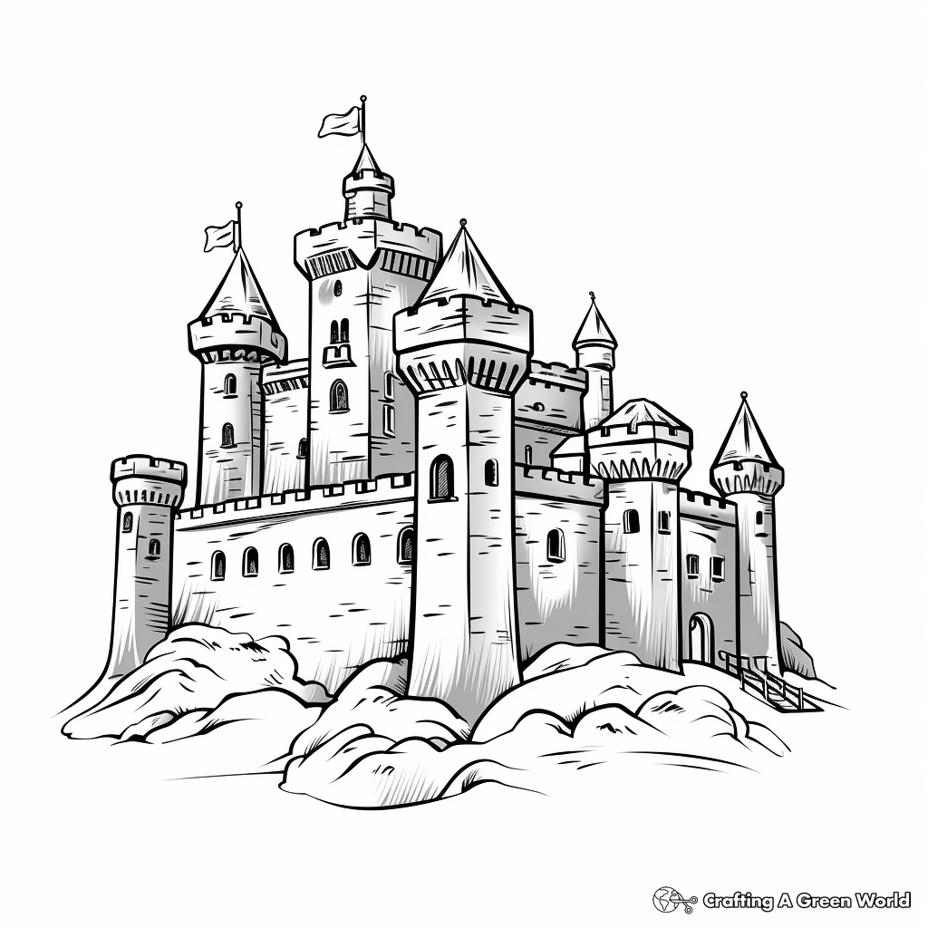 castle coloring page