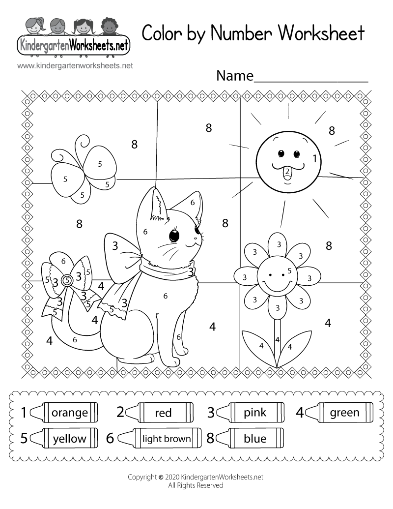 color by number worksheets