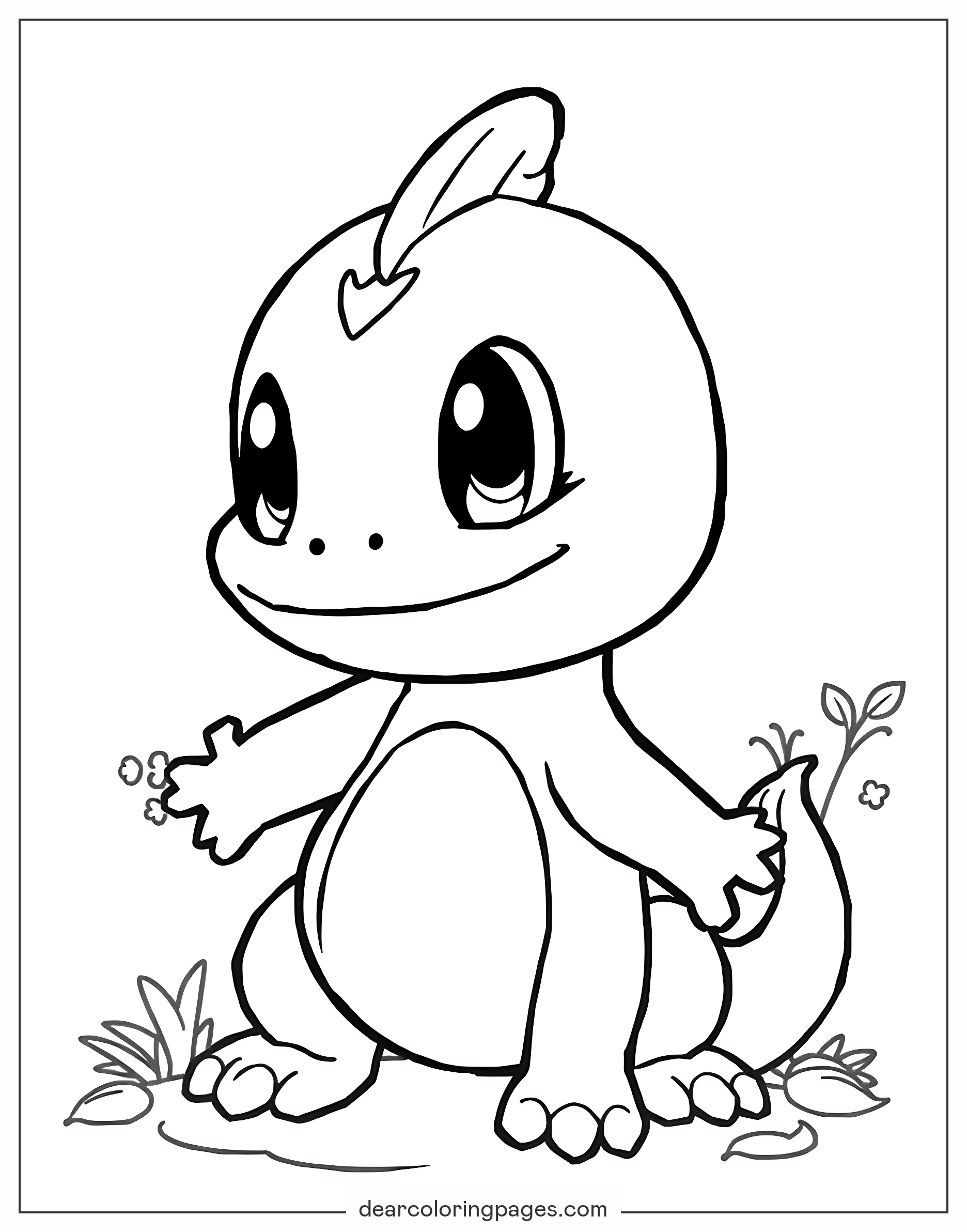 charmander coloring page