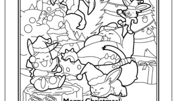 Christmas Pokemon Coloring Pages Free Printables 