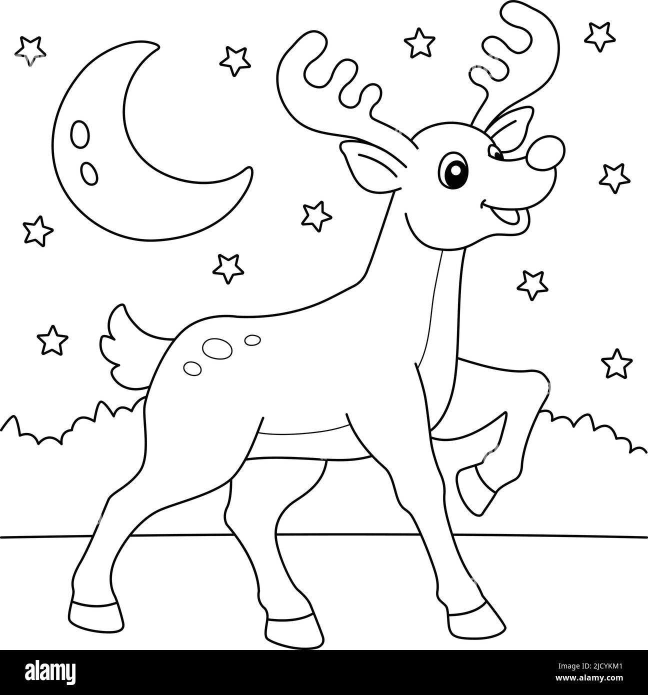 reindeer coloring page