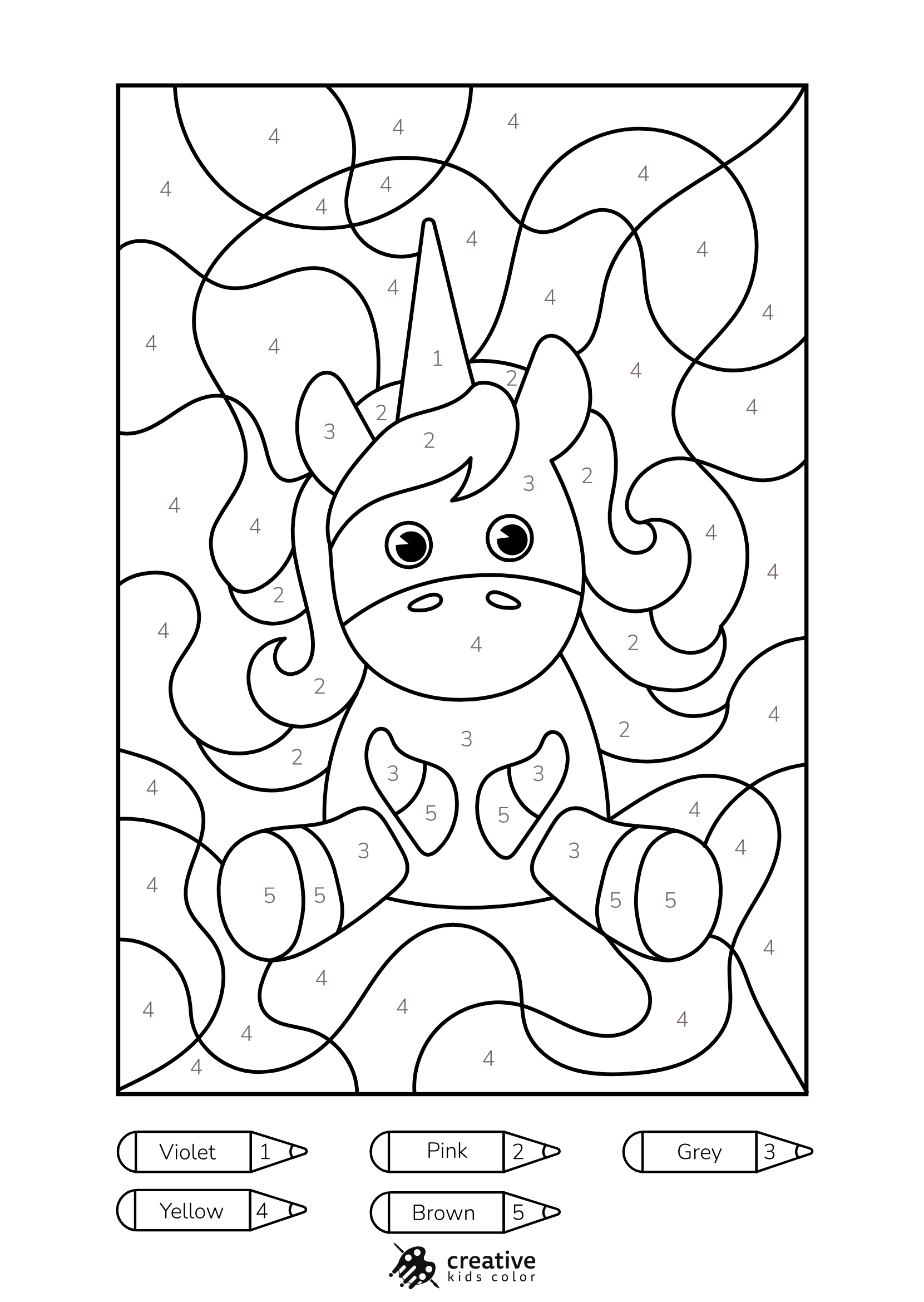 color by number coloring pages