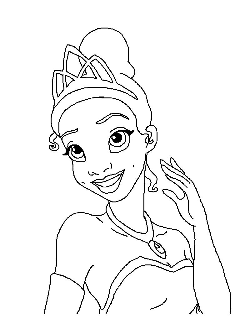 tiana coloring pages