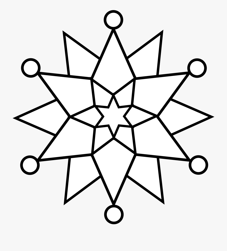 Coloring Pages Black Snowflake Clipart Easy Snowflake Coloring Pages