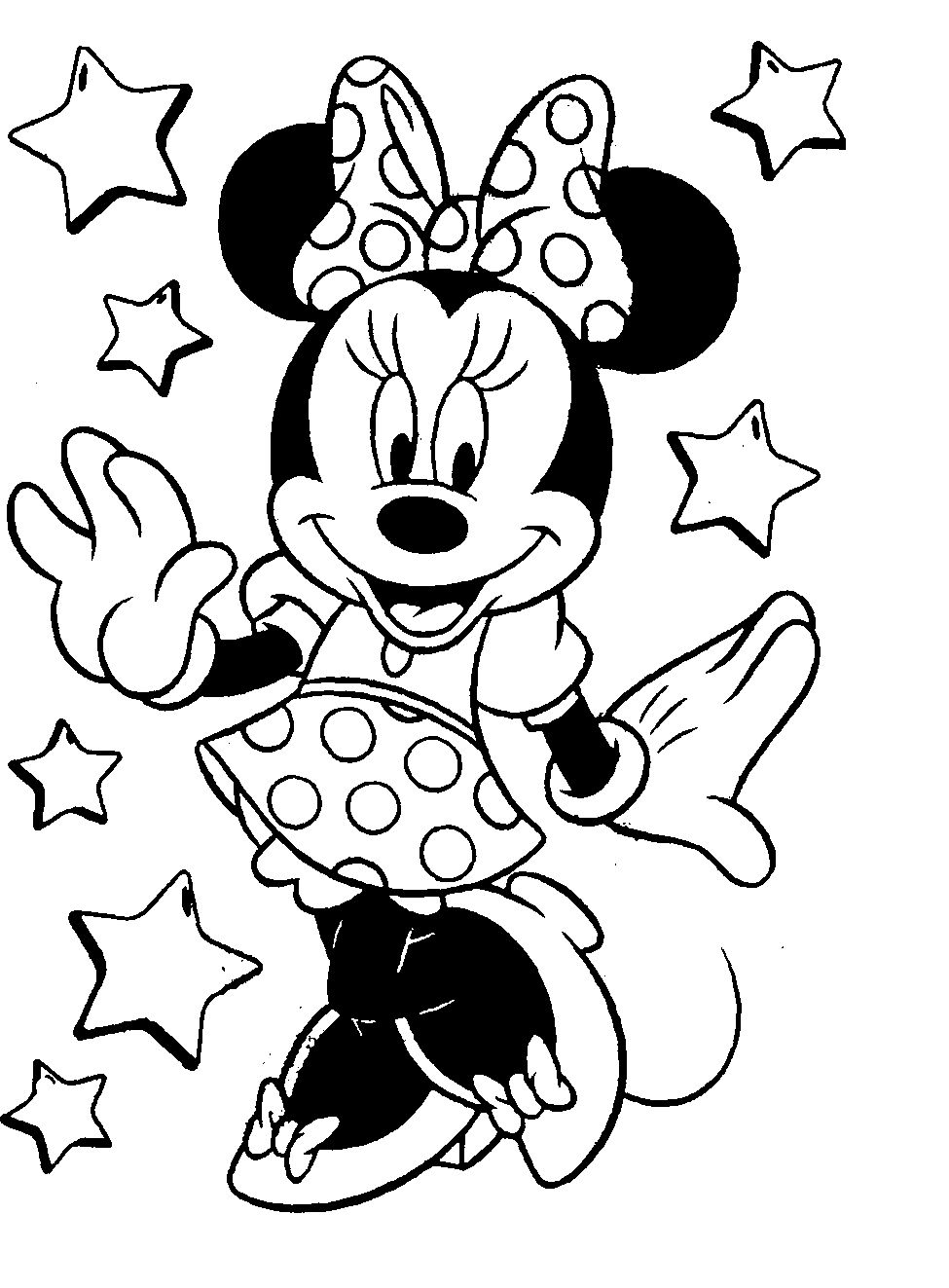 minnie mouse coloring page