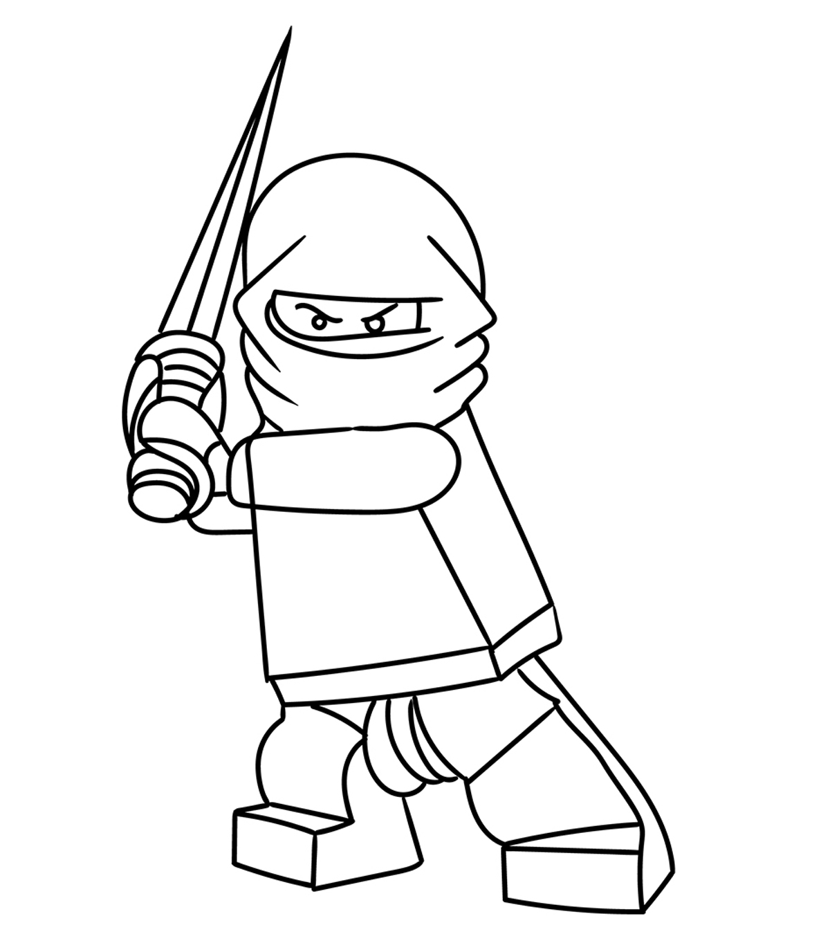 coloring pages of a ninja