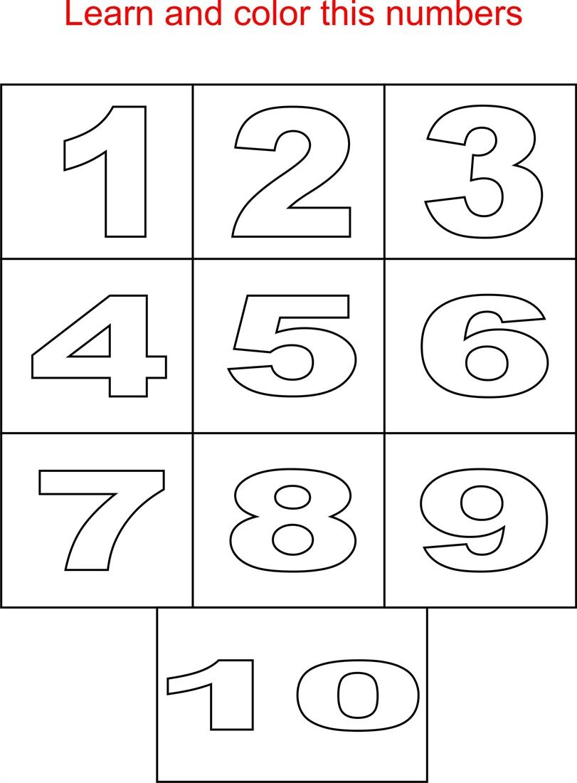 Coloring Pages Numbers To Color