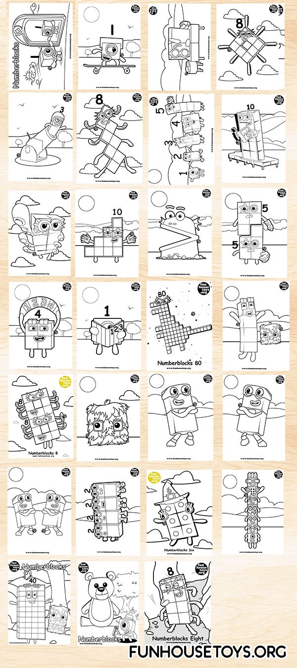 numberblocks coloring pages