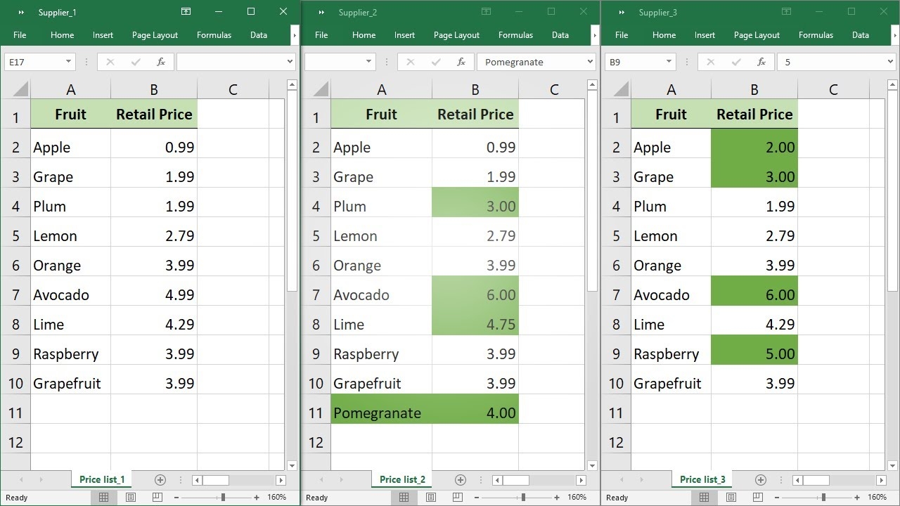 Compare Multiple Sheets In Excel The New Tool 2018 YouTube