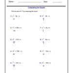 Complete The Square Worksheets Algebra 1 Quadratic Functions Worksheets Made By Teachers