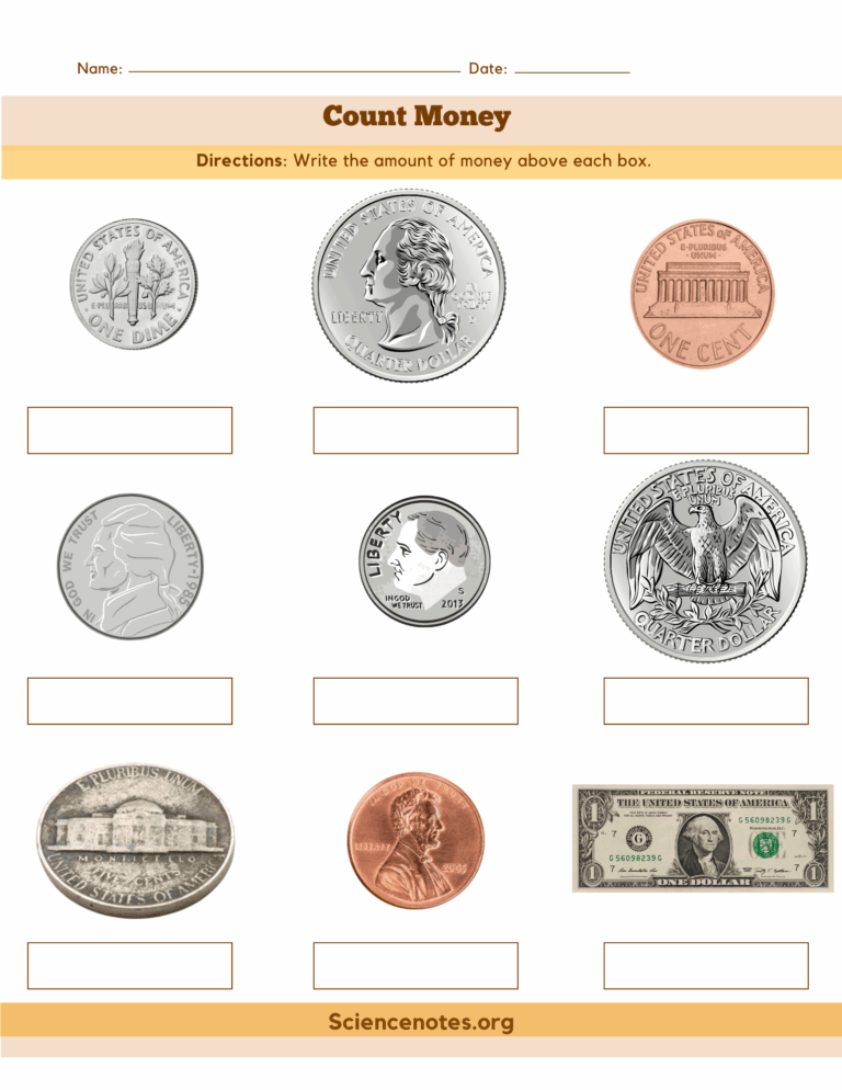Counting Money Worksheets