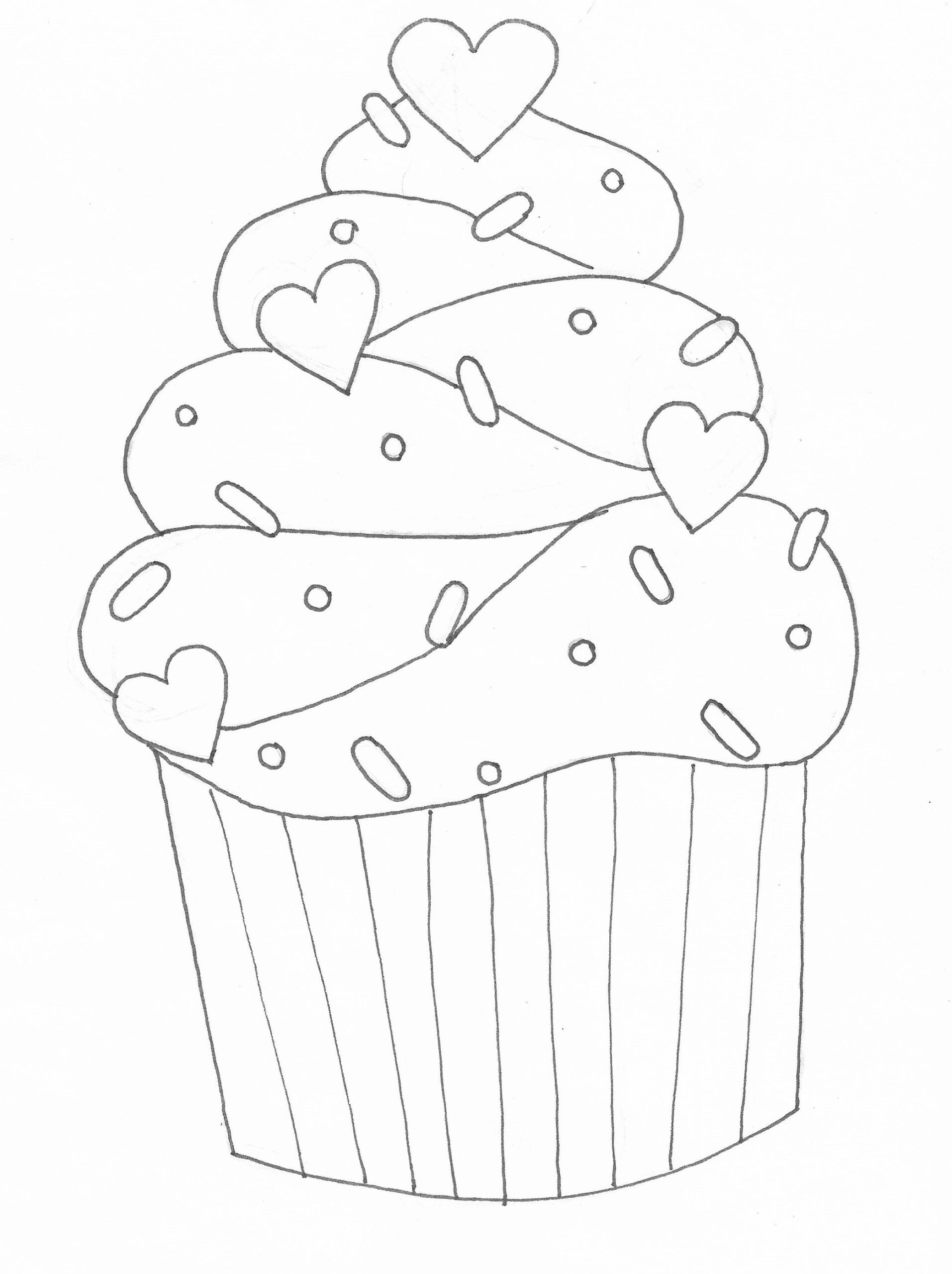 Cupcake Coloring Page Etsy Cupcake Coloring Page Etsy