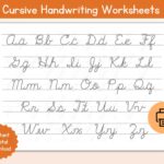 Cursive Alphabet Tracing Worksheet Handwriting Practice digital Download Etsy
