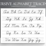 Cursive Alphabet Tracing Worksheet Printable Trace The Cursive Alphabet Cursive Practice Letter Tracing Tracing Worksheets Etsy