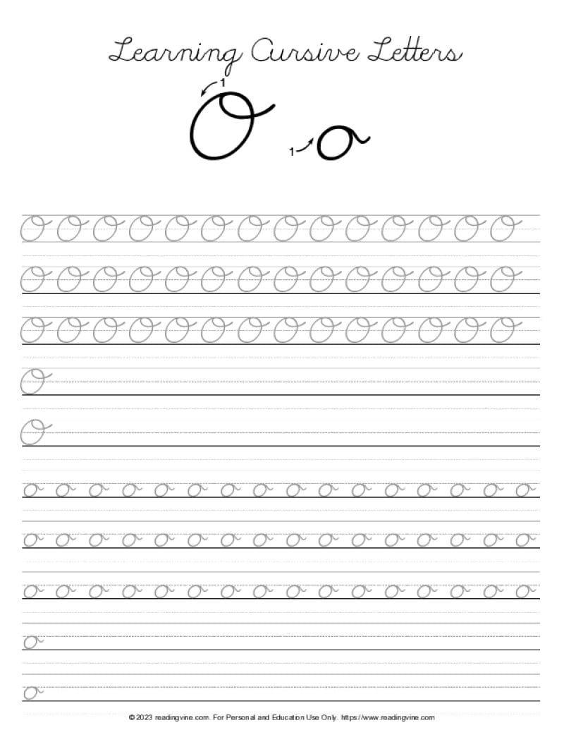 cursive writing practice worksheets