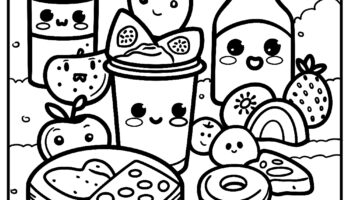 Cute Food Coloring Pages Free Coloring Pages