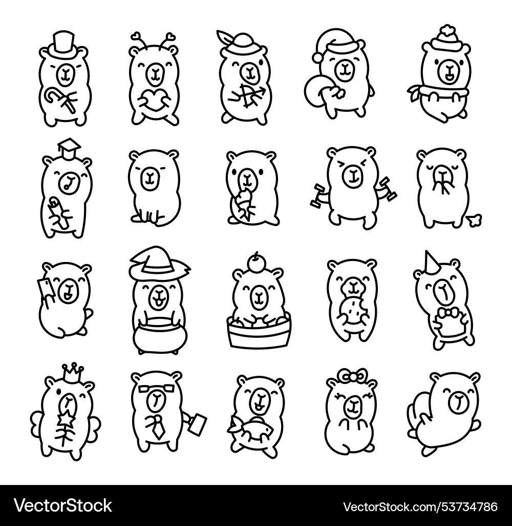 capybara coloring page
