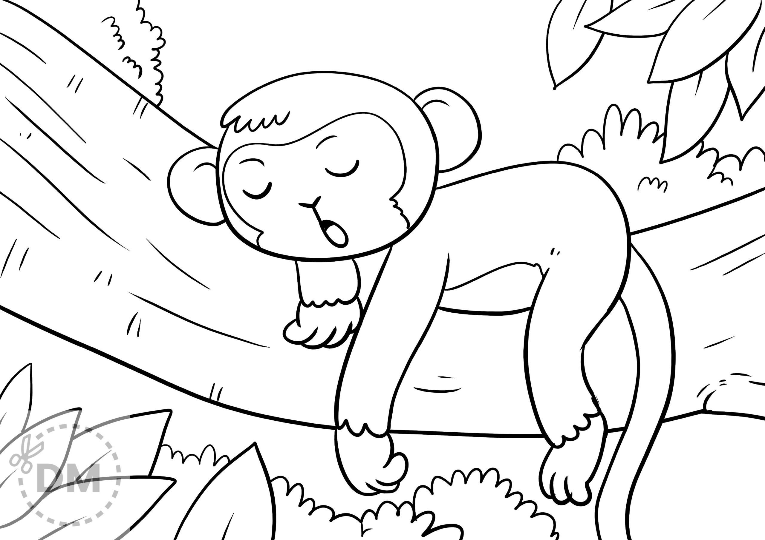 monkey coloring page