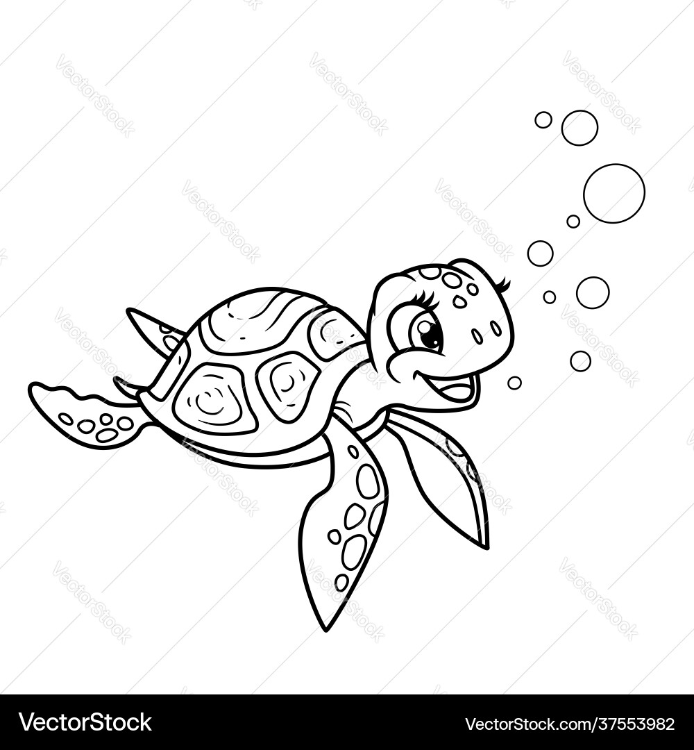 sea turtle coloring page