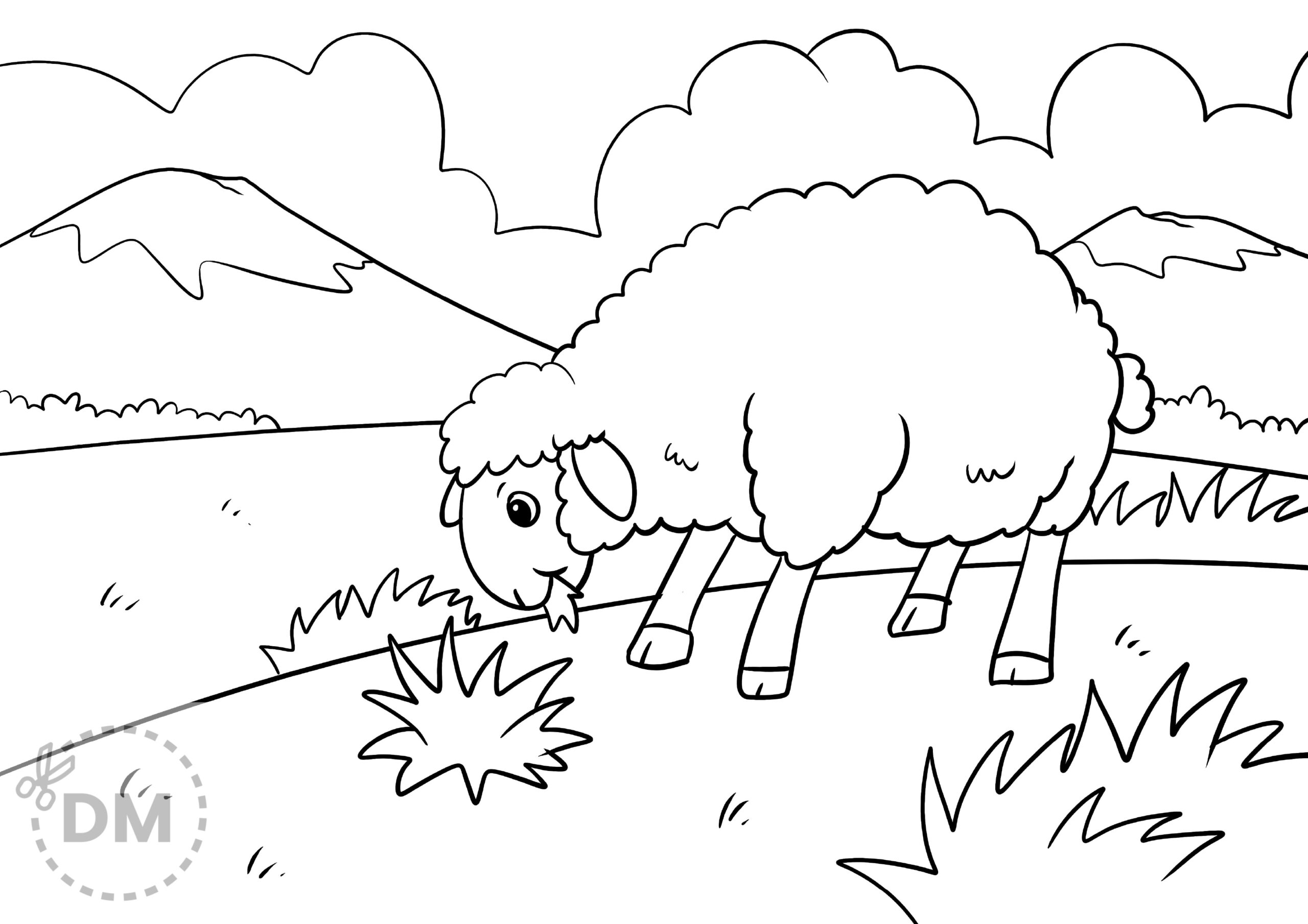 sheep coloring page
