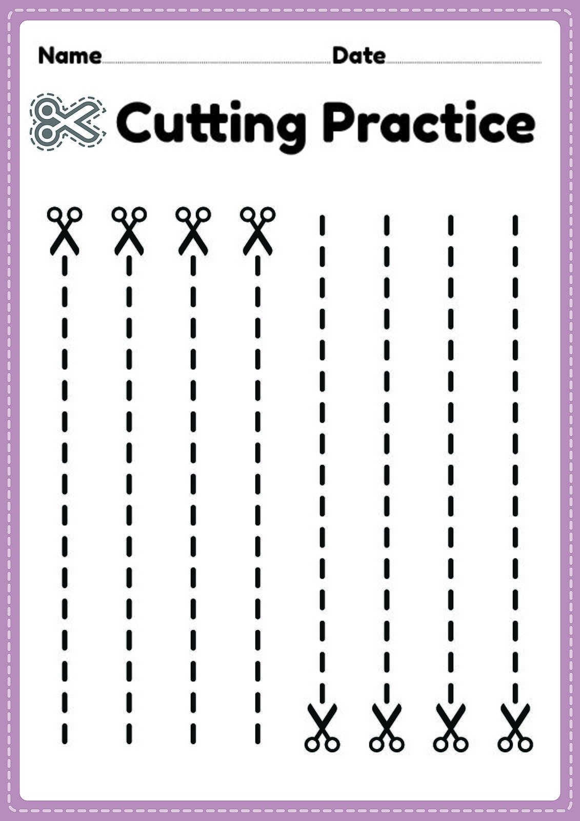 cutting practice worksheets