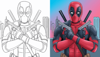 Deadpool Coloring Pages Free Printable PDFs 