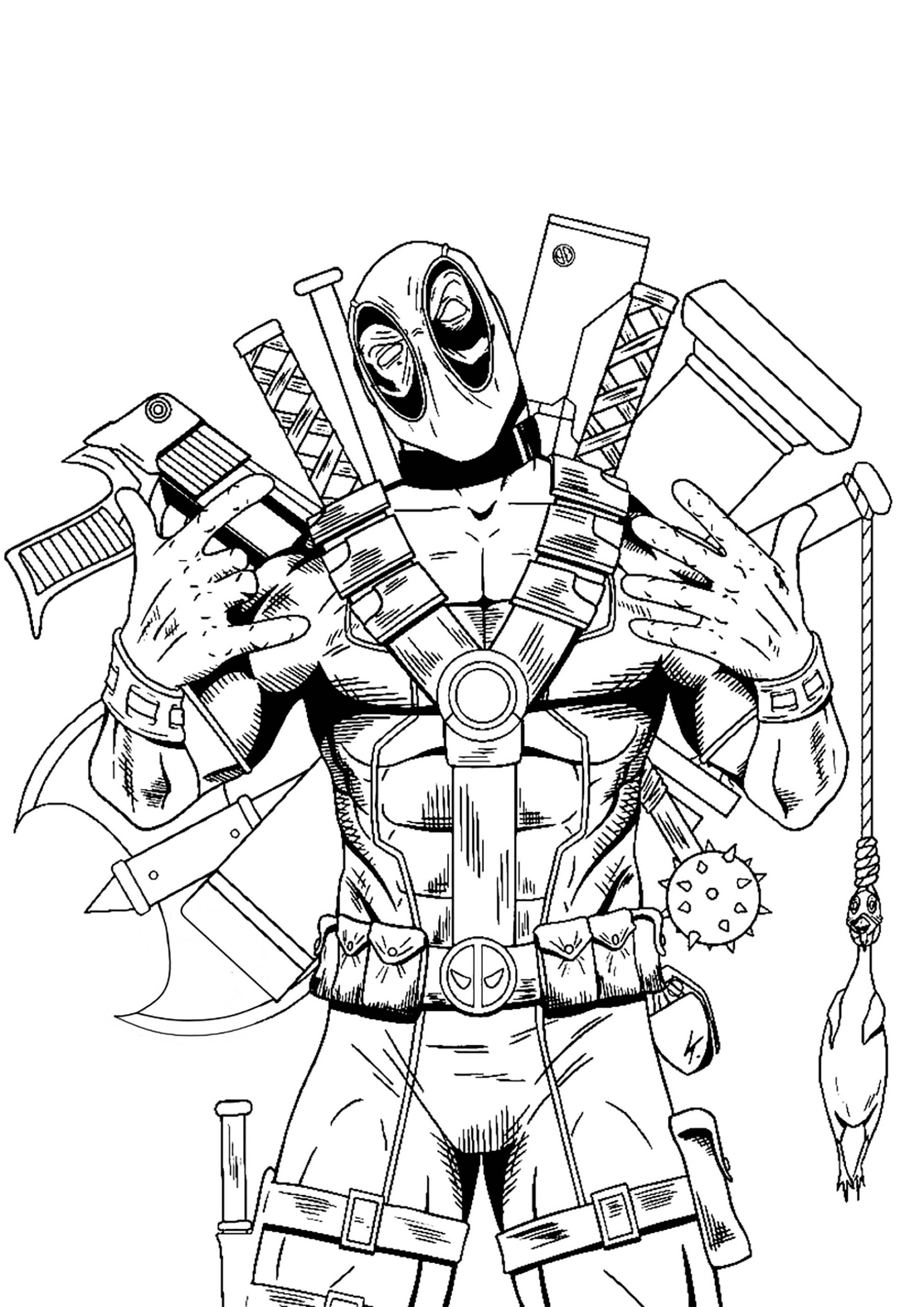 Deadpool Deadpool Coloring Pages Deadpool Deadpool Coloring Pages