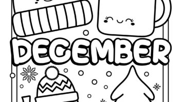 December Coloring Pages 4 Free Printable Coloring Sheets Cute Coloring Pages For Kids
