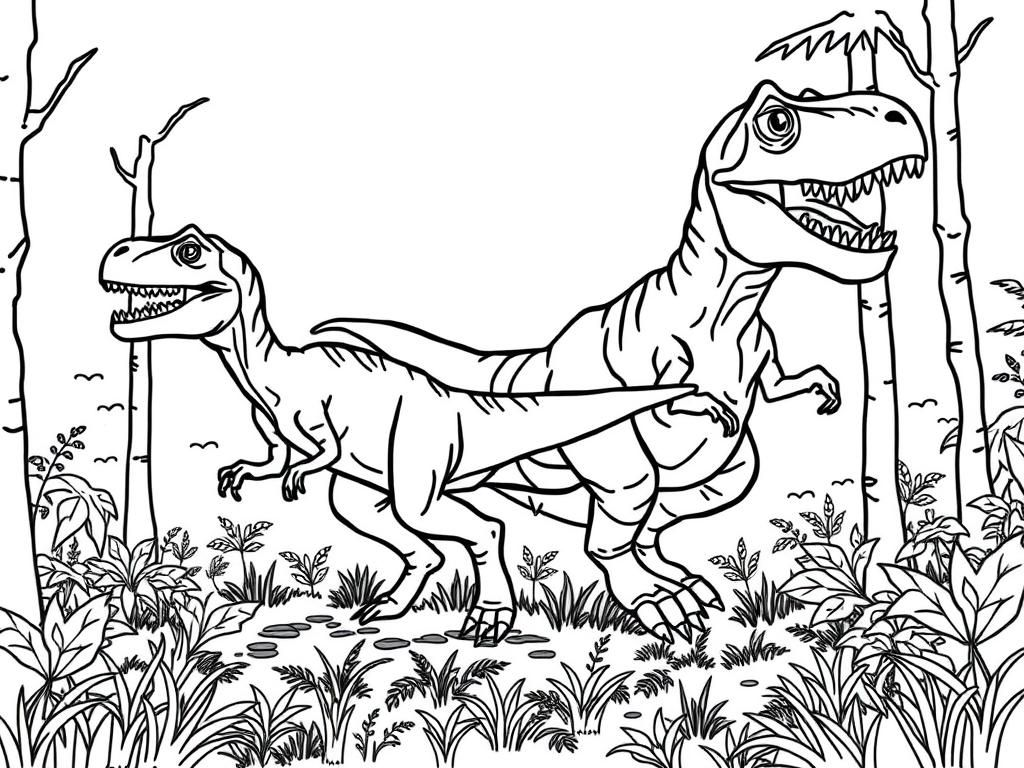 t rex coloring page